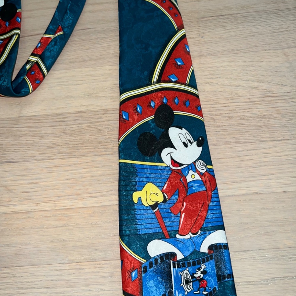 Mickey Unlimited vintage mickey mouse blue film tie